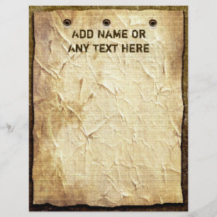 Ancien papier Signer sur papier en bois