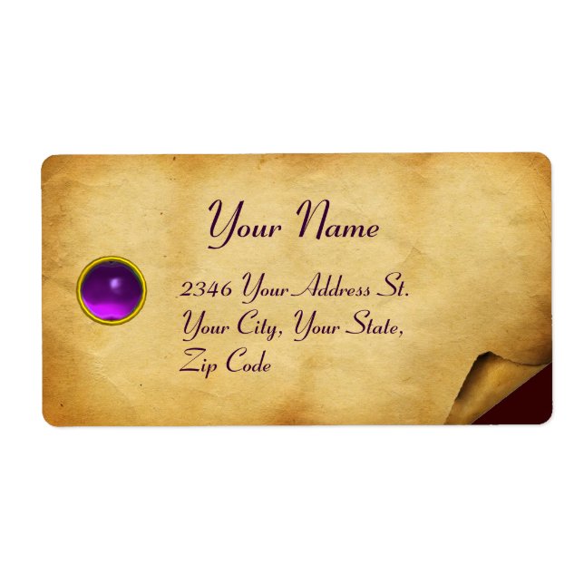 ANCIEN PARCHEMENT BROWN, PIERRE GÉOGRAPHIQUE (Devant)