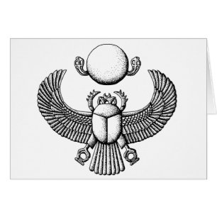 Ancien Scarab égyptien noir et blanc