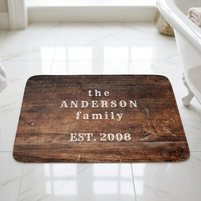 Ancien tapis de bain en bois rustique (Créateur téléchargé)