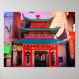 Ancienne affiche d'échange téléphonique en Chine