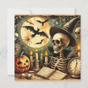 Ancienne carte de voeux Art Halloween