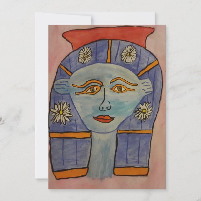 Ancienne carte de voeux de déesse égyptienne (Devant)