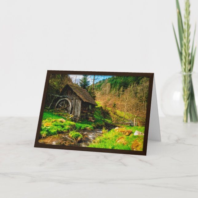 Ancienne carte de voeux Mill (Devant)