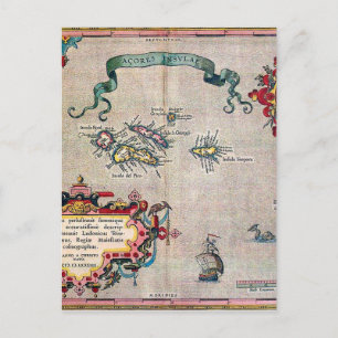 Ancienne carte des Açores - Exploration de la voil