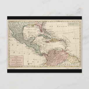 Ancienne carte des Caraïbes des Antilles (1765)