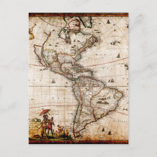 Ancienne carte du continent américain
