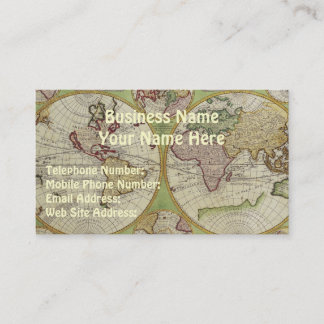 ANCIENNE CARTE MONDIALE Cartes de visite et de pro