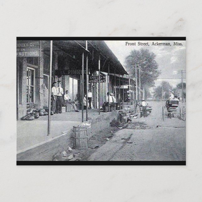 Ancienne carte postale - Ackerman, Mississippi (Devant)
