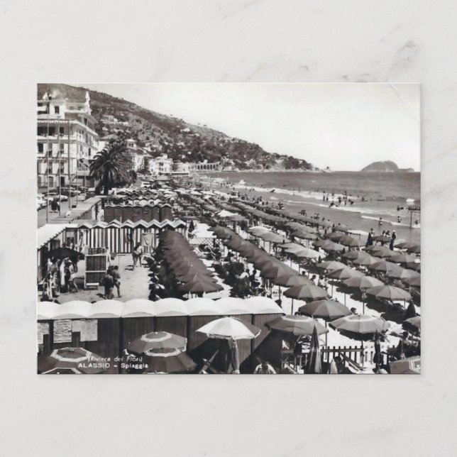 Ancienne carte postale - Alassio, Ligurie, Italie (Devant)