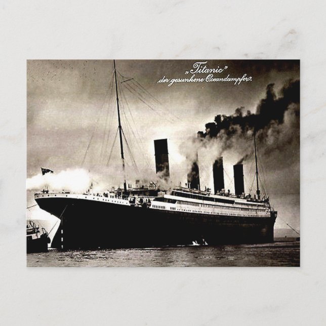 Ancienne carte postale allemande - Titanic (Devant)