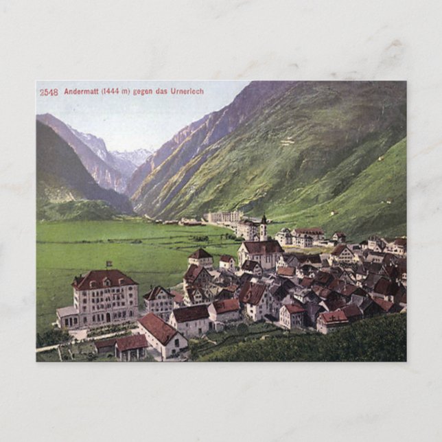 Ancienne carte postale - Andermatt, Suisse (Devant)