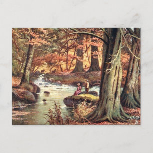Ancienne carte postale - Automne