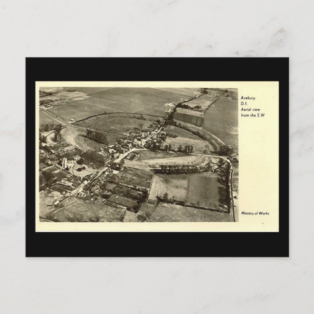 Ancienne carte postale - Avebury, Wiltshire (Devant)