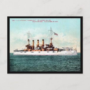 Ancienne carte postale - Bataillon américain "Conn