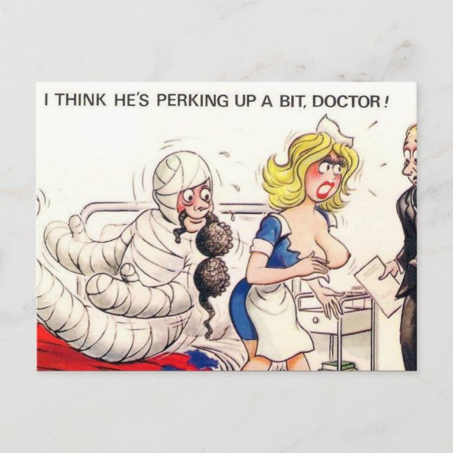 Ancienne carte postale - BD, Médicale (Devant)
