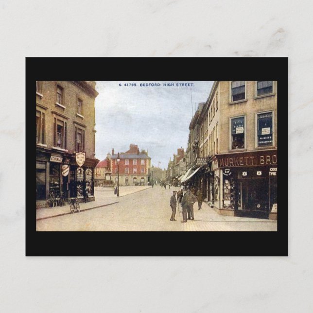 Ancienne carte postale, Bedford High Street (Devant)