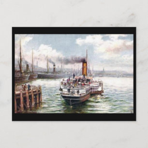 Ancienne carte postale - Belfast Harbour