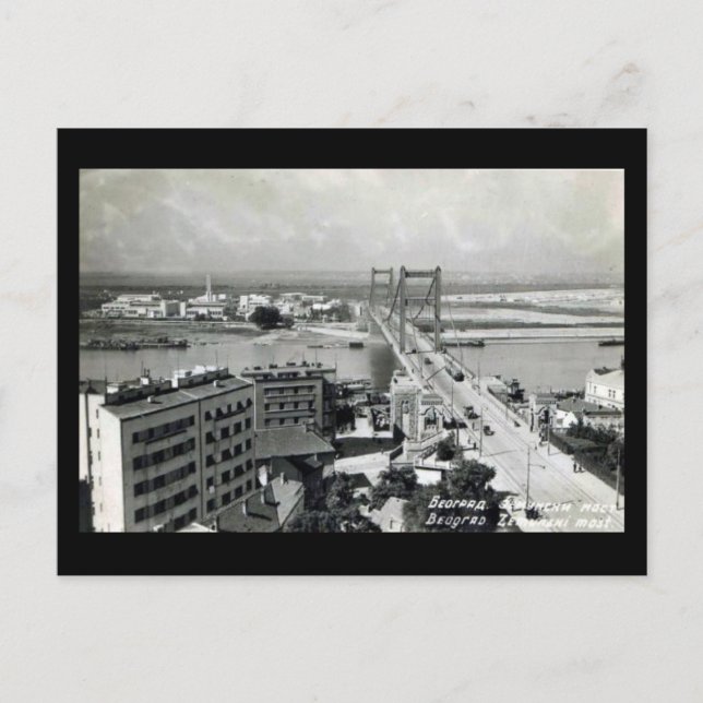 Ancienne carte postale - Belgrade, Pont King Alexa (Devant)