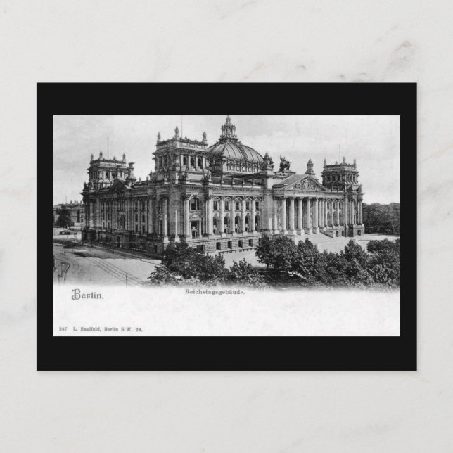 Ancienne carte postale, Berlin, Reichstag (Devant)