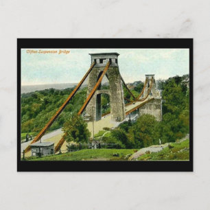Ancienne carte postale - Bristol, Pont de suspensi