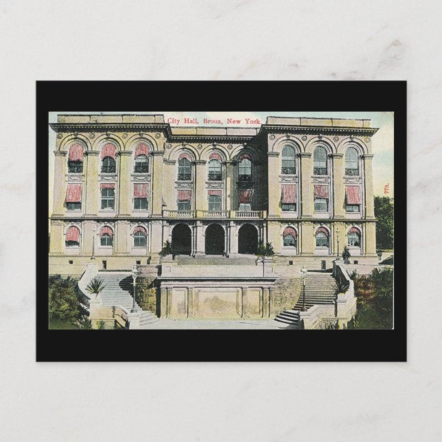 Ancienne carte postale - Bronx, Hôtel de ville, 19 (Devant)