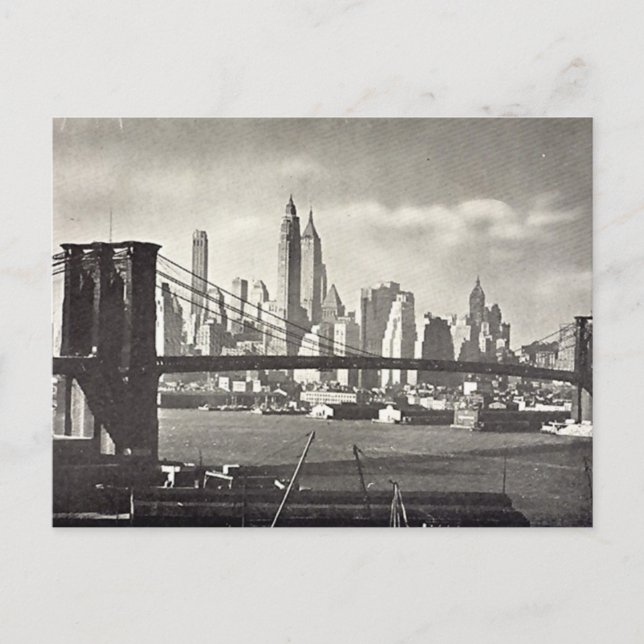 Ancienne carte postale - Brooklyn Bridge, NYC (Devant)