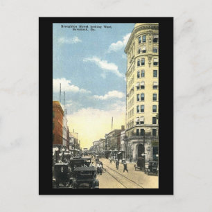 Ancienne carte postale, Broughton St, Savannah, Gé