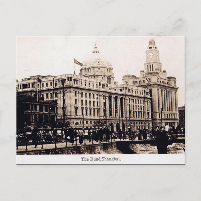 Ancienne carte postale - Bund, Shanghai, Chine (Devant)