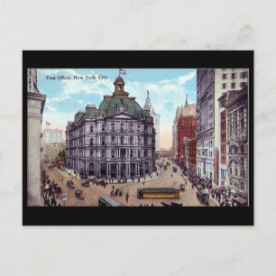 Ancienne carte postale, bureau de poste, New York