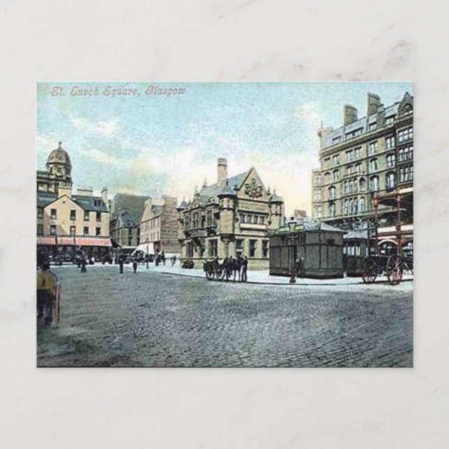 Ancienne carte postale - Carré St Enoch, Glasgow (Devant)