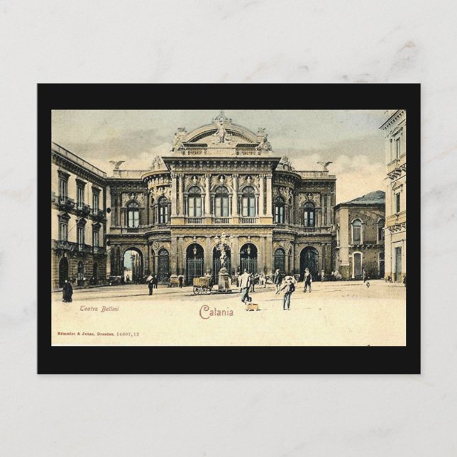 Ancienne carte postale, Catane, Sicile (Devant)