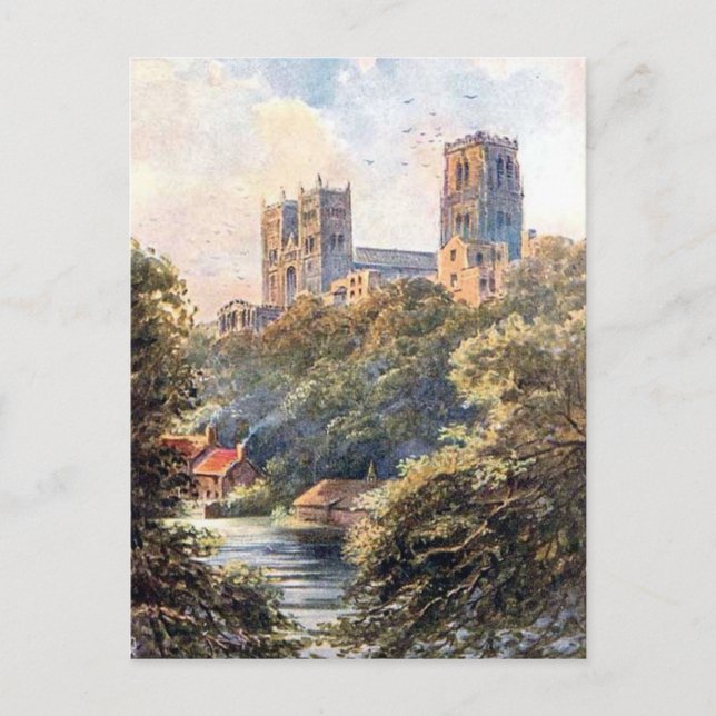 Ancienne carte postale - Cathédrale de Durham (Devant)