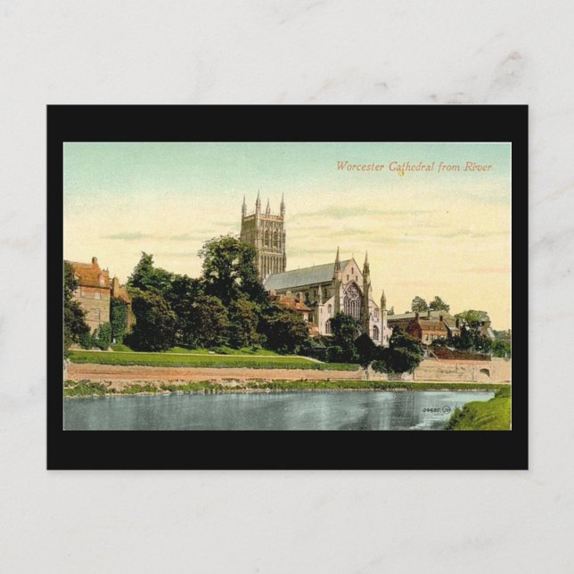 Ancienne carte postale - Cathédrale de Worcester (Devant)
