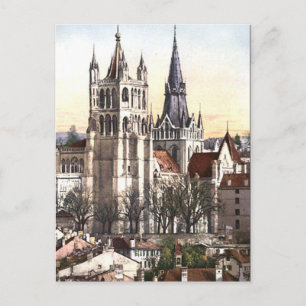 Ancienne carte postale - Cathédrale, Lausanne, Sui