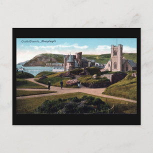 Ancienne carte postale - Château d'Aberystwyth