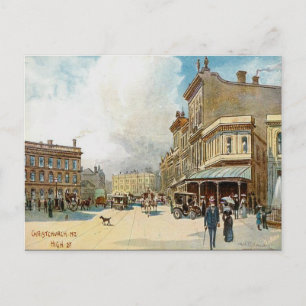 Ancienne carte postale - Christchurch, Nouvelle-Zé