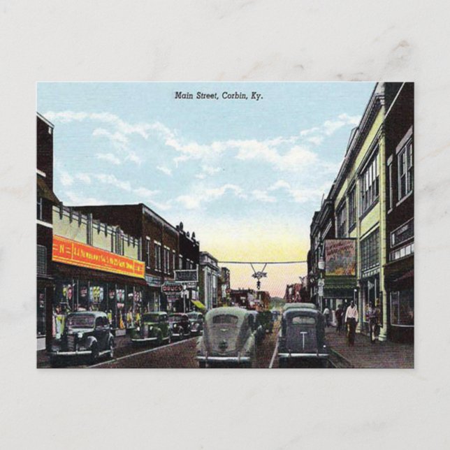 Ancienne carte postale - Corbin, Kentucky, États-U (Devant)
