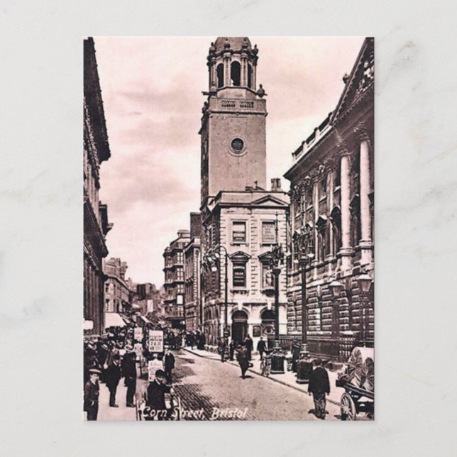 Ancienne carte postale - Corn Street, Bristol (Devant)