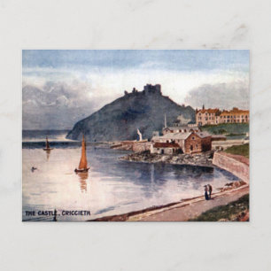 Ancienne carte postale - Criccieth Castle, Pays de