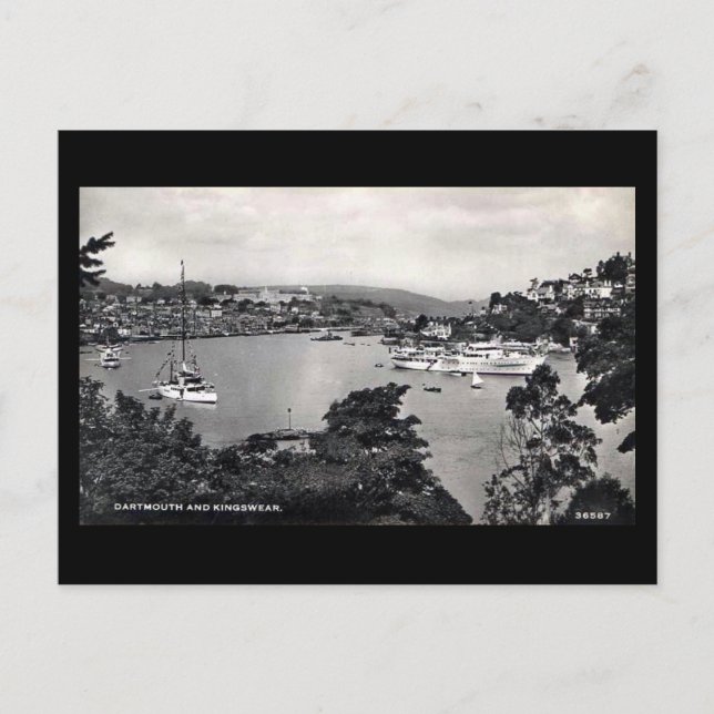 Ancienne carte postale - Dartmouth et Kingswear (Devant)