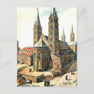 Ancienne carte postale - Der Dom, Bamberg, Bayern