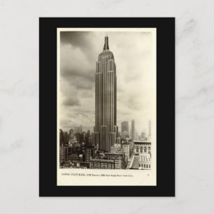 Ancienne carte postale, Empire State Building, New