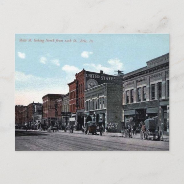 Ancienne carte postale - Erie, Pennsylvanie (Devant)