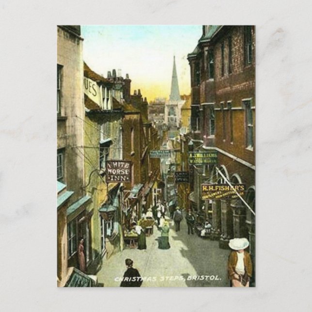 Ancienne carte postale - Étapes de Noël, Bristol (Devant)