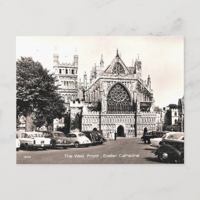 Ancienne carte postale - Exeter Cathedral (Devant)