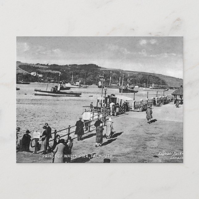 Ancienne carte postale - Falmouth, Cornouailles (Devant)