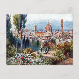 Ancienne carte postale - Florence, Italie