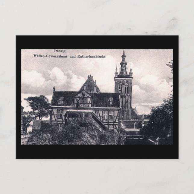 Ancienne carte postale, Gdansk/Danzig, Pologne (Devant)