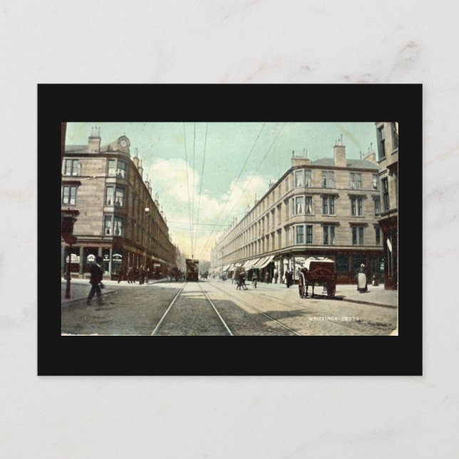 Ancienne carte postale, Glasgow, Whiteinch Cross e (Devant)